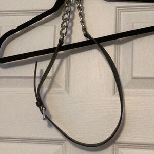 Michael Kors leather and chain belt.